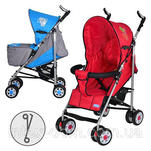 Коляска-тростина BAMBI S1-6B (Блакитна) з футкавером, фото 1