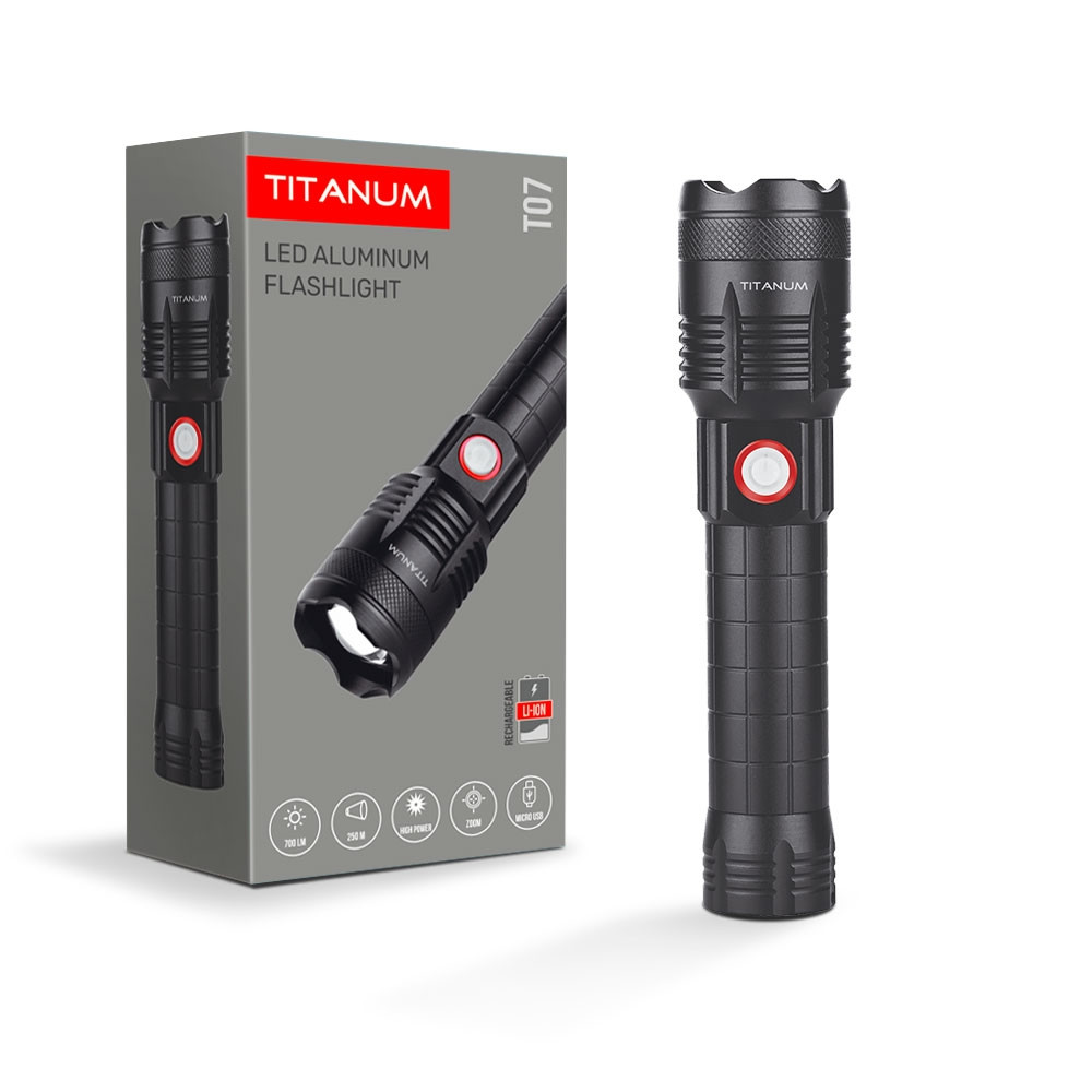 Портативний Світлодіодний Ліхтарик Titanum TLF-T07 700Lm 6500K Velo