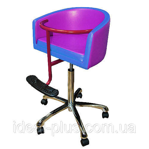 Крісло перукарське дитяче "Юніор" на пластиковому підставі і стопках, фото 1