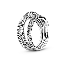 Серебряное кольцо Pandora с цепочным орнаментом 199083C01