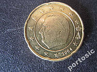 Монета 20 евроцентов Бельгия 2004 2006 две даты цена за 1 монету