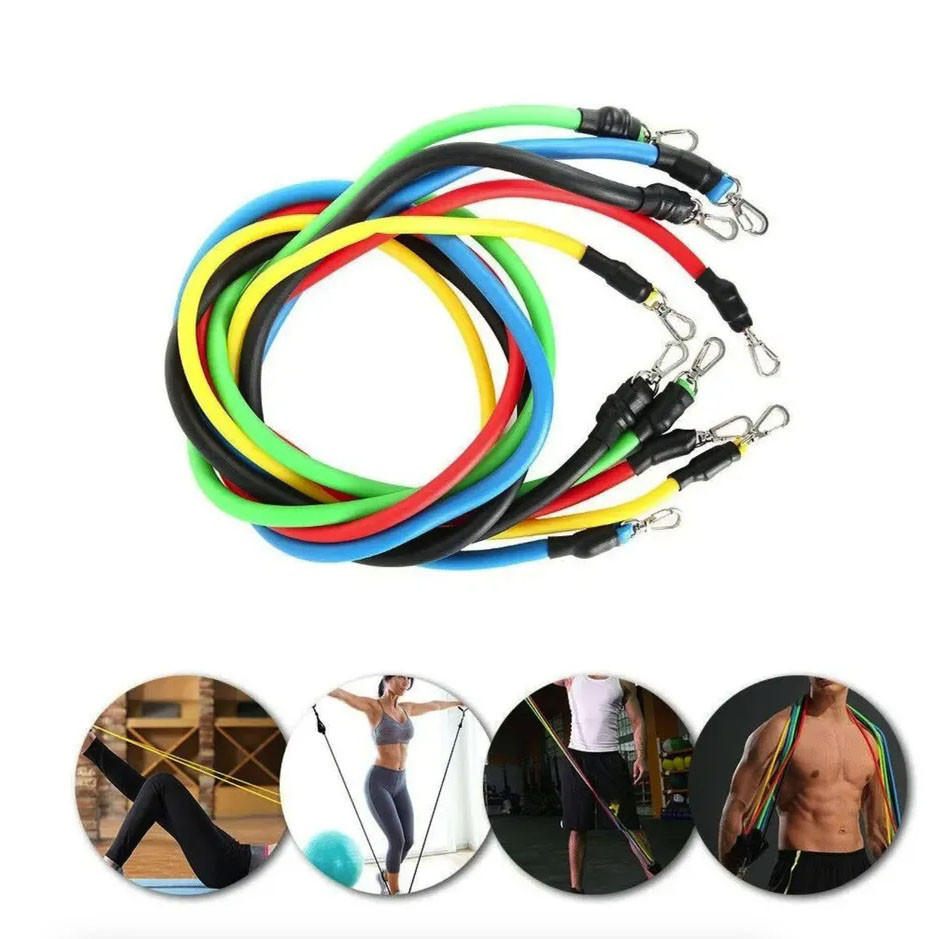 Фітнес гумки 5 штук exercise pipe Гума для тренувань Гумові NT453