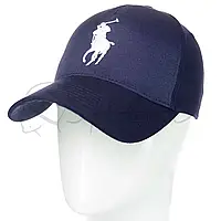 Кепка брендовая из тонкого хлопка бейсболка unisex Polo Ralph Lauren BGH20711 Темно-синий
