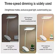 Красива настільна лампа з акумулятором на прищіпці з регулюванням яскравості Bailong QP-2208, фото 8