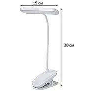 Красива настільна лампа з акумулятором на прищіпці з регулюванням яскравості Bailong QP-2208, фото 10