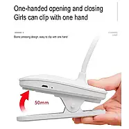 Красива настільна лампа з акумулятором на прищіпці з регулюванням яскравості Bailong QP-2208, фото 9