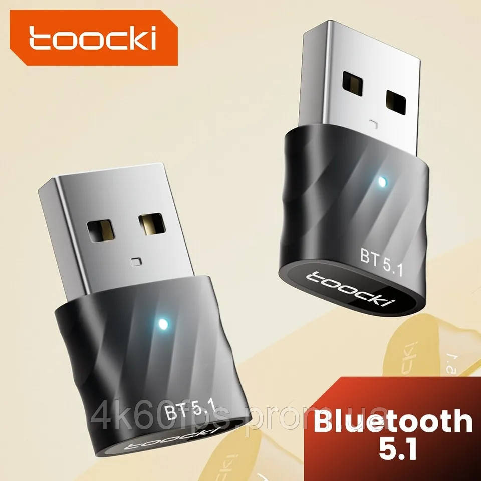 Toocki USB Bluetooth 5.1 адаптер Донгл   для ПК  Бездротова миша Навушники Клавіатура