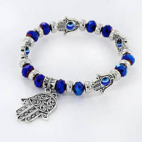Браслет Liresmina Jewelry Турецкий браслет с восточными символами синие глаза и рукой браслет
