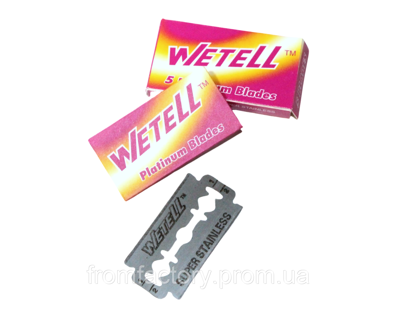 Лезвия Wetell из нержавеющей стали на планшете 100шт - фото 4 - id-p257438218