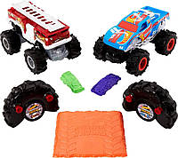 Набор машин Хот Вилс Монстр Трак 2 шт 1:24 на Пульте Управления Monster Trucks Demolition Doubles Hot Wheels