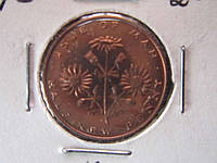 Монета 1/2 пенни Мэн 1975 флора