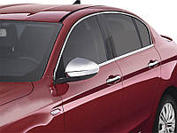 Нижние молдинги стекол хром (нерж) OmsaLine SW (6 штук) для Fiat Tipo 2016-2024 гг