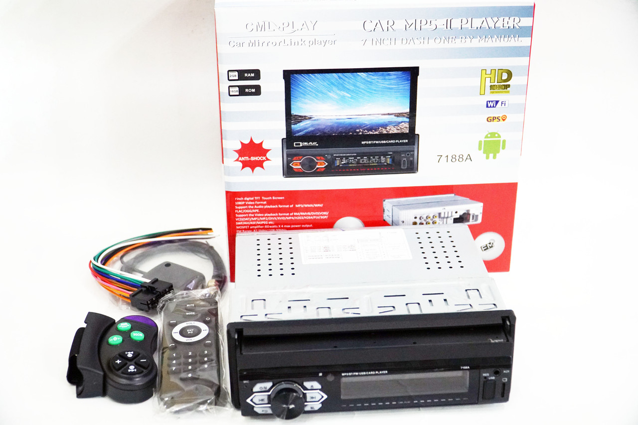 1din 7188A 7" Экран/4Ядра/1Gb Ram/ GPS/ WiFi/ Android