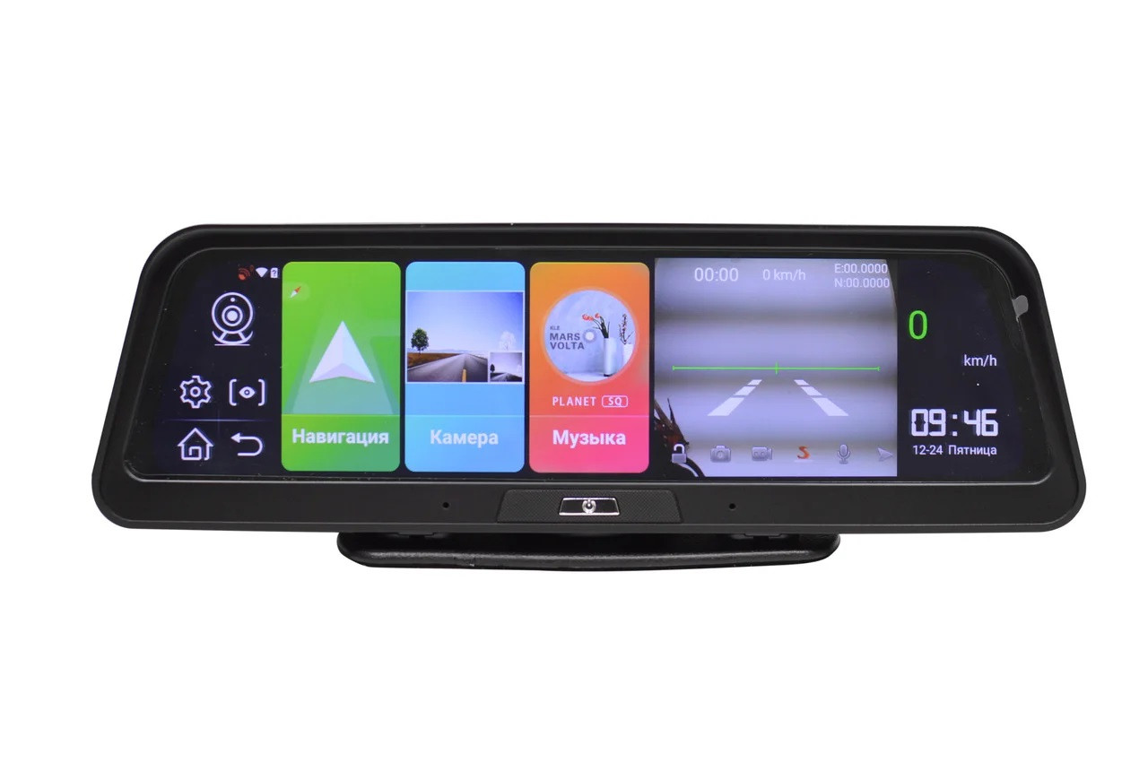 DVR E98 Відеореєстратор на торпеду - 2 камери / GPS / 10" IPS Екран / 4Ядра / 32Gb / 2Gb Ram / Android /4G