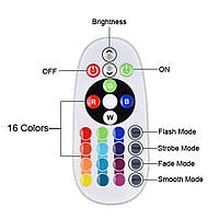 Лампа LED для селфи ефект сонця RGB + пульт (F-20) 23см