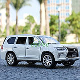 Машинка іграшка Lexus LX570 моделька металева колекційна 20 см Білий (59199), фото 7