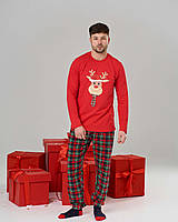 Пижама мужская Праздничный Олень Tom Joh 93404, Красный, 2XL