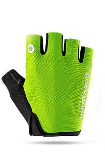 Спортивні літні рукавички вело Rockbros Glove S106 M Green