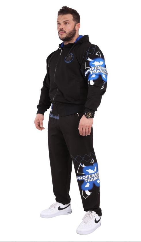 Спортивний костюм легкий Big Sam 103620 чорнийі розміри XXXXL. XXXXXL