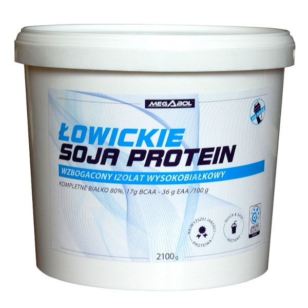 Соєвий протеїн Megabol Lowickie Soya Protein 2100 g (Raspberry)
