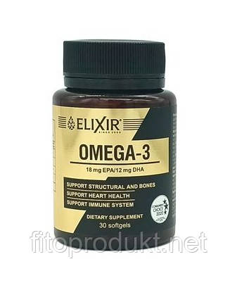 OMEGA 3 не синтезується в організмі 30 капсул Еліксир