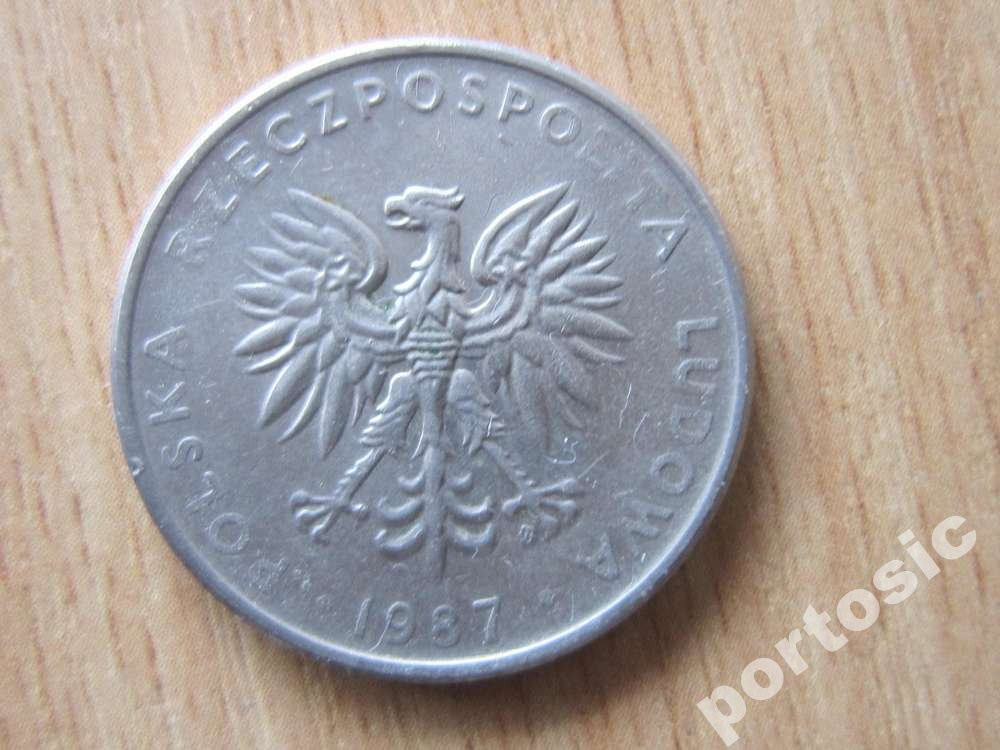 Монета 20 злотых Польша 1987 1986 два года цена за 1 монету - фото 2 - id-p360412493