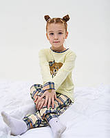 Детская пижама, хлопок. Для девочки - Мишка 14-15, 162-168, Желтый