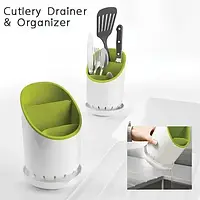 Подставка для кухонных приборов Cutlery Drainer and Organizer органайзер для вилок ложек