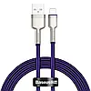 Кабель зарядний Baseus USB - Lightning Cafule Metal Lightning 2.4 A 1 м Purple (CALJK-A05), фото 2