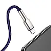 Кабель зарядный Baseus USB - Lightning Cafule Metal Lightning 2.4 A 2 м Purple (CALJK-B05), фото 8