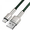 Кабель зарядный Baseus USB - Lightning Cafule Series 2.4 A 2 м Green (CALJK-B06), фото 4