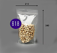 Пакет прозрачный с застежкой для орехов 210х380 Дой пак с замком зип лок для полуфабрикатов (100 шт/уп)