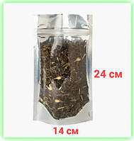 Пакет дой пак металлический с прозрачной стороной 140*240мм с зип застежкой для чая кофе komora (3)