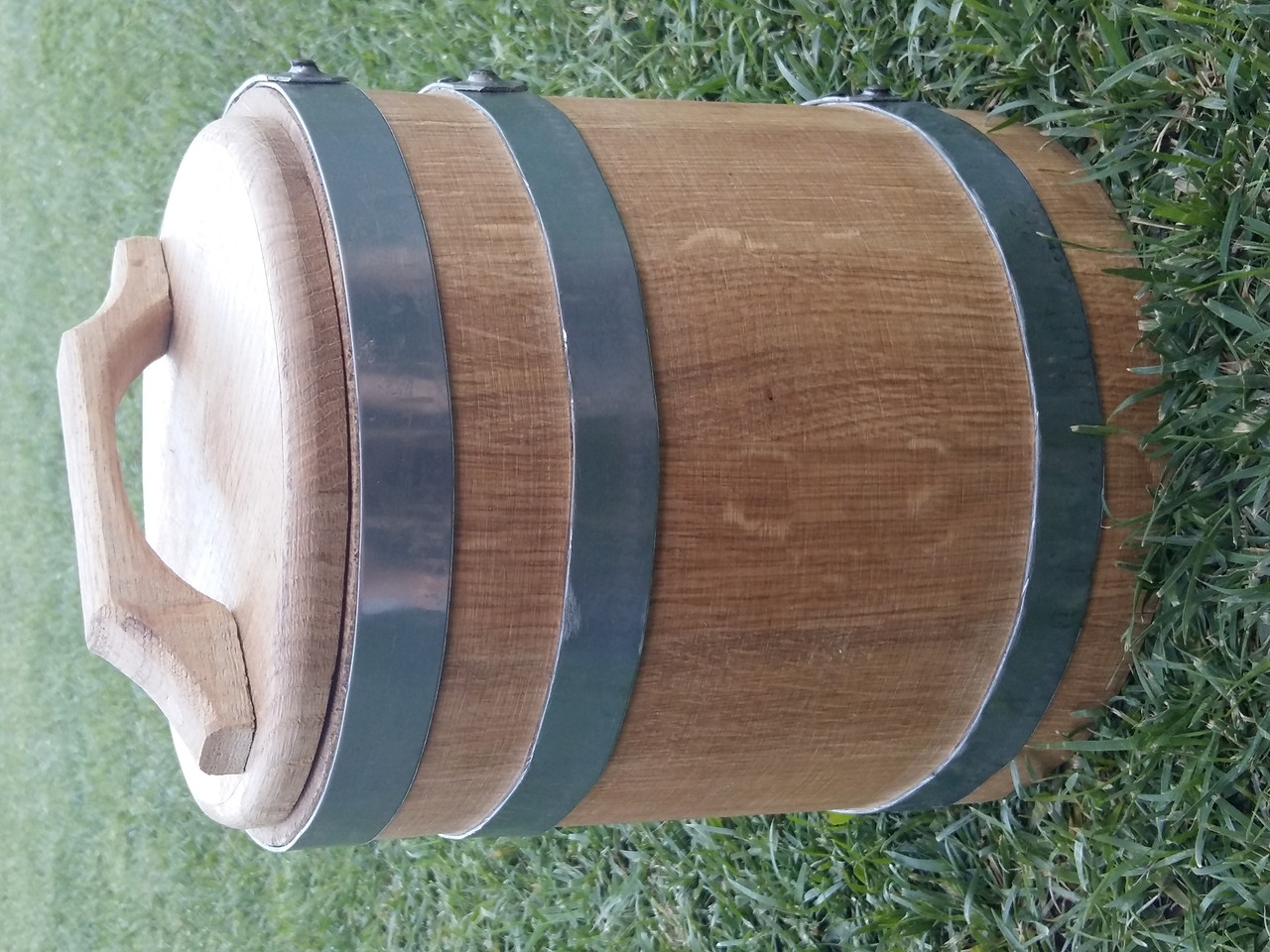 Бочка дубова для солінь, квашень, засолки (кадка) 5 л неіржавка сталь, фото 1