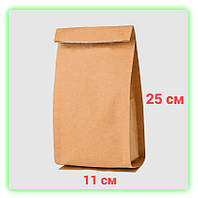 Пакет стабило из крафт-бумаги металлизированный 110*250мм для чая кофе (komora)