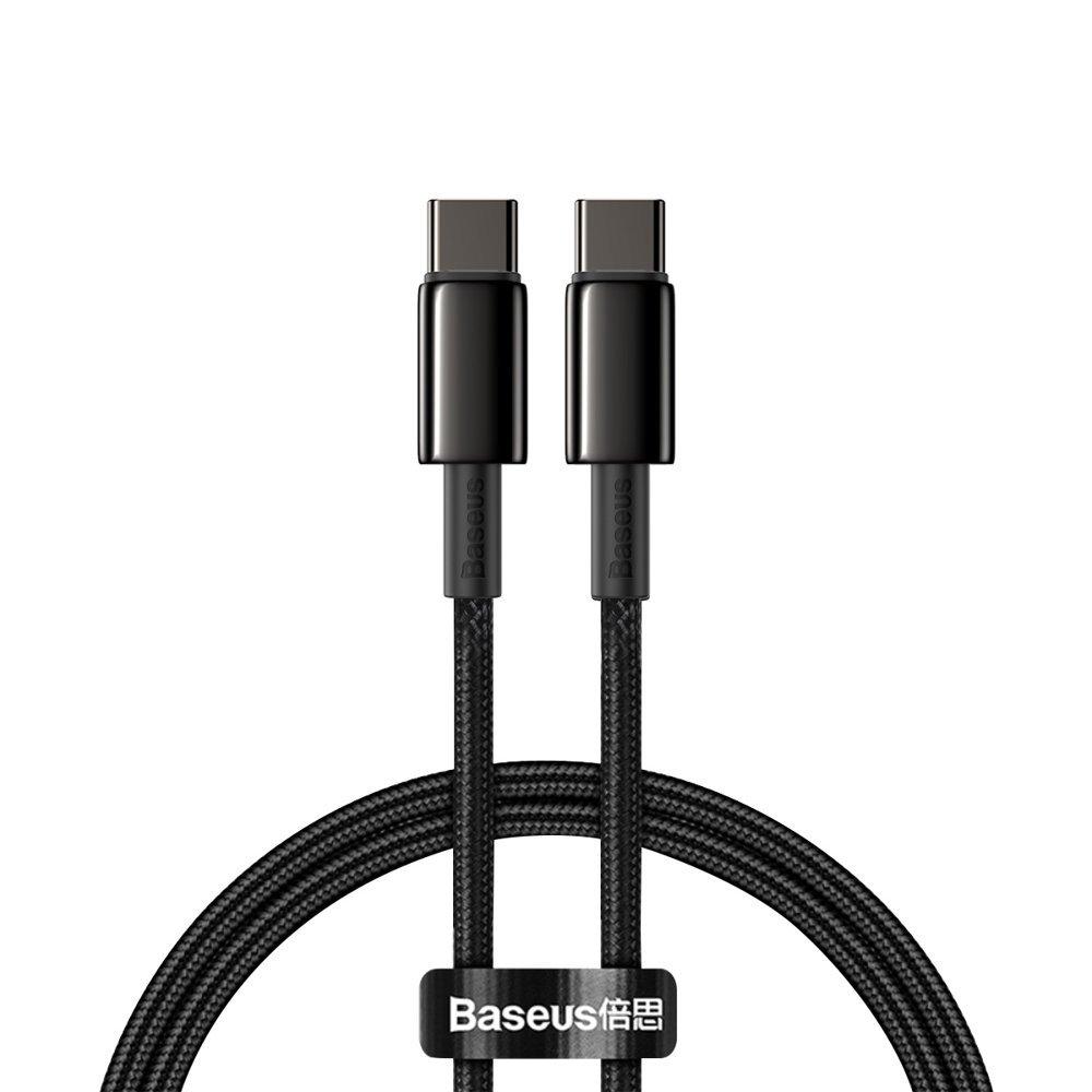 Кабель зарядний Baseus USB Type-C to Type-C USB C Power Delivery Quick Charge 100 Вт 5 А 1 м Black (CATWJ-01)