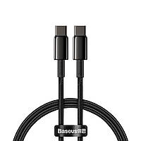 Кабель зарядный Baseus USB Type-C to Type-C USB C Power Delivery Quick Charge 100 Вт 5А 1 м Black (CATWJ-01)
