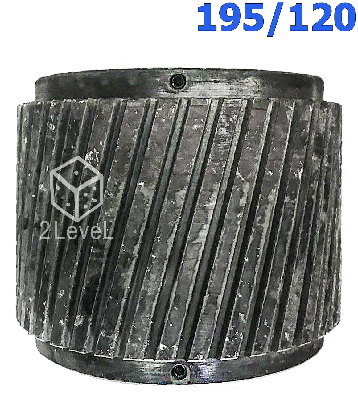 Широка косозуба обичайка прес-вальця 195/120мм Обічайка прес гранулятора ОГМ-1.5 Обечайка пресуюча ОГМ, фото 1