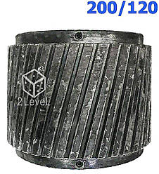 Широка косозуба обичайка прес-вальця 200/120мм Обічайка прес гранулятора ОГМ-1.5 Обечайка пресована ОГМ