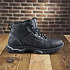 Чоловічі зимові шкіряні черевики, кросівки з натуральної шкіри чорні на хутрі для чоловіків на зиму, розмір 40 41 42 43 44 45, фото 5