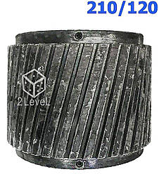 Широка косозуба обичайка прес-вальця 210/120мм Обічайка прес гранулятора ОГМ-1.5 Обечайка пресована ОГМ