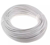 Нагревательный кабель 30 Ом/м из медно никель-хромового сплава белый 100 м диаметр 2 мм