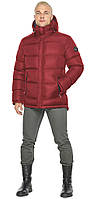 Бордовая мужская зимняя куртка с карманами модель 51999