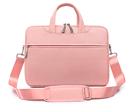 Сумка для ноутбука 17" 33х4х44 см Дорожня сумка для ноутбука Жіноча сумка під ноутбук 17 дюймів рожева