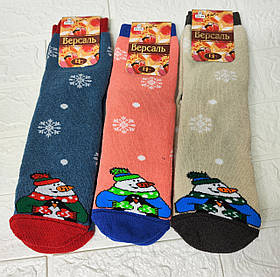🎄 Червоні новорічні шкарпетки зі сніговиком This The 36-41 розмір Золото