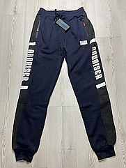 Чоловічі теплі трикотажні штани на флiсi синi НОРМА 209-2 (в уп. один колiр) осiнь-зима. фабричний Китай.