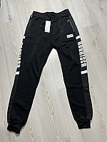 Мужские трикотажные штаны на флисе черные НОРМА 209-3 (в уп. один цвет) осень-зима. фабричный Китай.