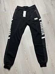 Чоловічі теплі трикотажні штани на флiсi чорнi НОРМА 205-3 (в уп. один колiр) осiнь-зима. фабричний Китай.