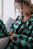 Жіноча зимова нічна піжама в карту з кишенями розмір S, фото 8