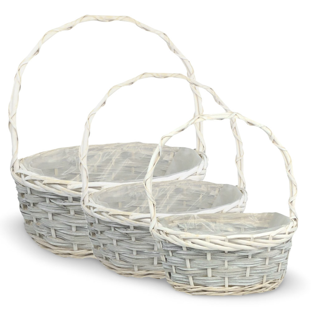 Кошик білий, набір з 3 шт, фото 1